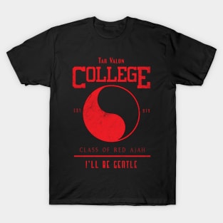 Tar Valon College Red Ajah Slogan and Symbol T-Shirt